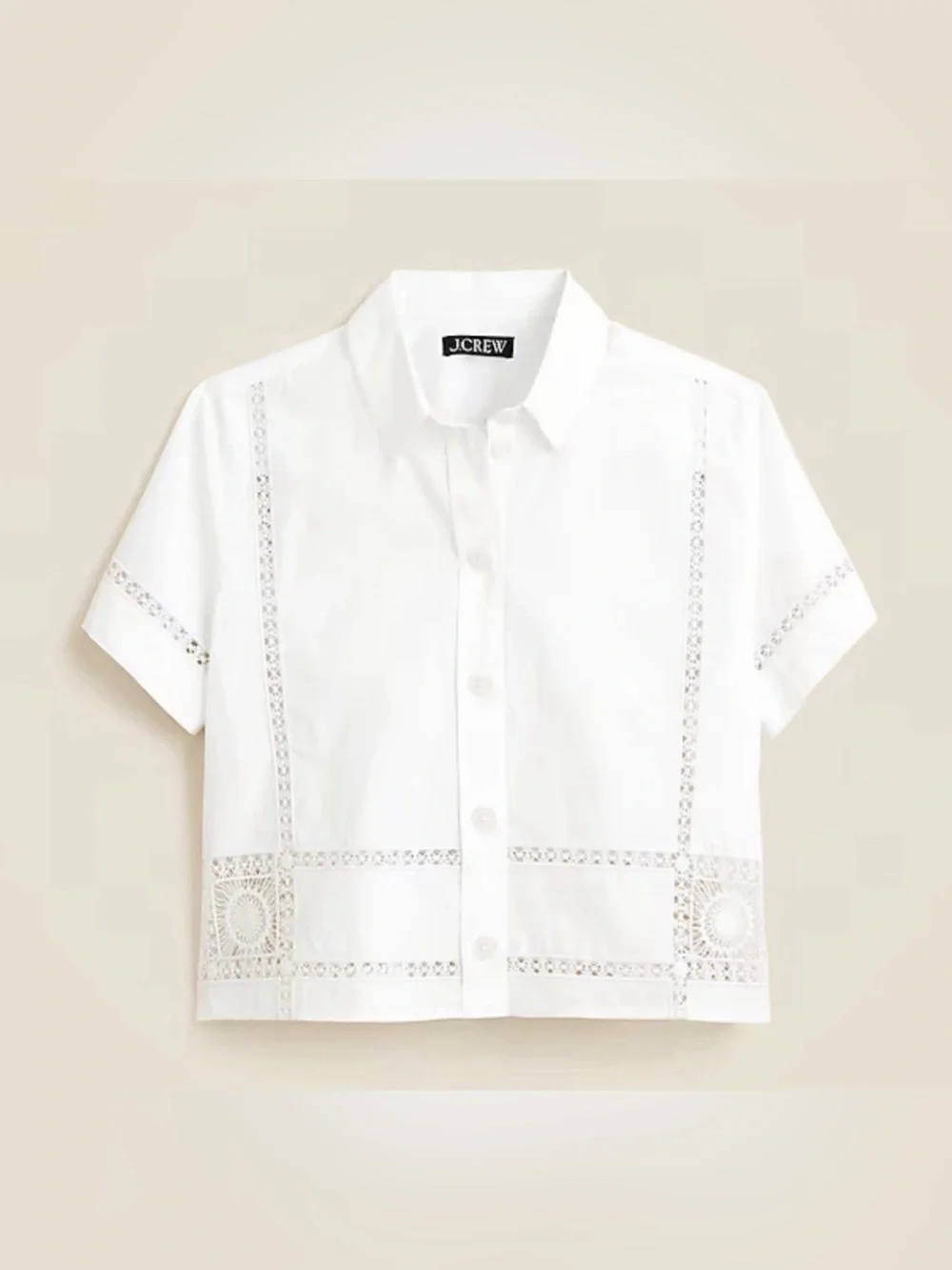 J.Crew Gamine eyelet-trim shirt NWT Size 00